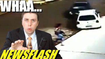 Kid Survives Unharmed After Being Run Over by a Car!!