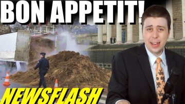 Man Delivers Mountain of Crap to French Parliament! – NEWSFLASH!