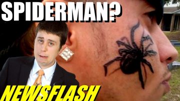 Man Gets Spider Tattoo on Face to Cure Arachnophobia! – NEWSFLASH