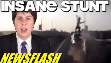 Motorcyclist Lands Crazy Bike Flip Onto Car!! – NEWSFLASH