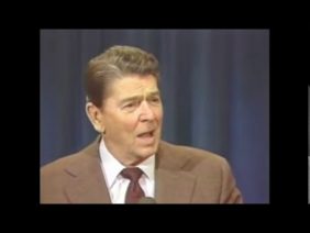 Ronald Reagan tells Melbourne joke